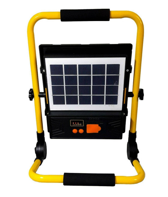 100W LED EMERGENCY FARO MIT SOLARE PANNEL RECARICABILE TORCIA SOS