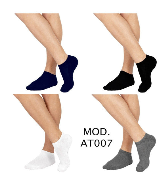 12 PAAR BEQUEME SOCKEN MIT NIEDRIGEM KRAGEN IN 4 FARBEN VON 40 BIS 46 AT007