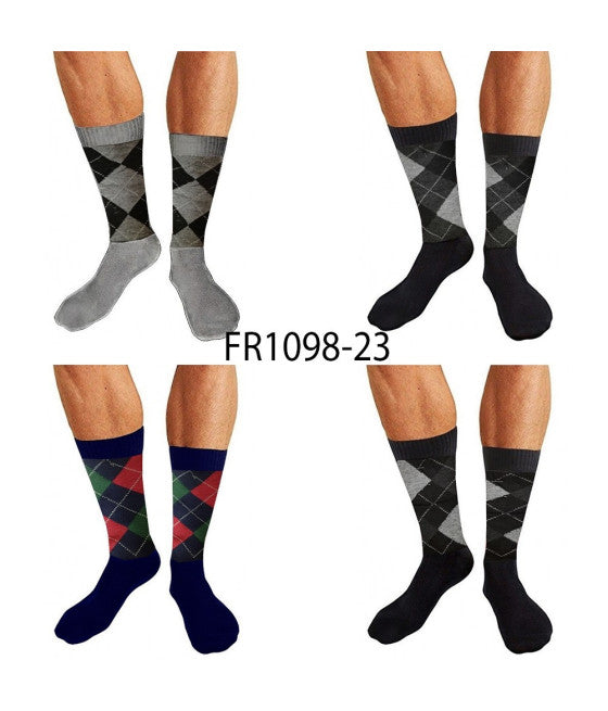 12 PAAR FARBIGE HERREN-BAUMWOLL-HALBSOCKEN FR1098-23