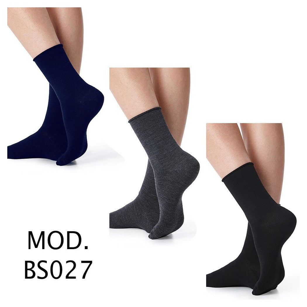 12 PAAR DAMEN SOCKEN MIT HALBEM BEIN OHNE GUMMIZUG NUMMER 35-41 BS027