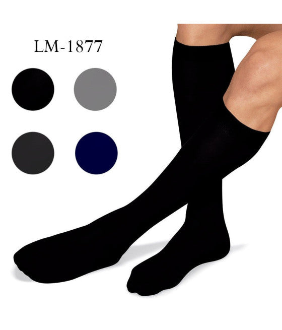 12 PAAR LANGE SOCKEN FÜR MÄNNER AUS BAUMWOLLE, SORTIERT, EINFARBIG LM-1877