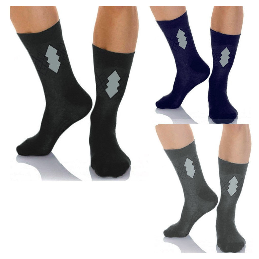 12 PAAR EINFARBIGE HERREN-RHOMBUS-BAUMWOLL-HALBSTRÜMPFE IN DEN GRÖSSEN 40 BIS 46