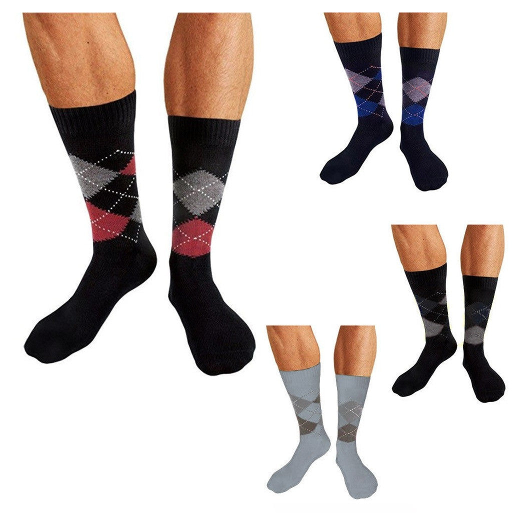12 PAAR HERREN-HALBSTRÜMPFE AUS BAUMWOLLE MIT DIAMANTSCHLIFF FÜR DIE GRÖSSEN 40 BIS 46