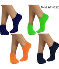 12 PAAR ATMUNGSAKTIVE SOCKEN MIT NIEDRIGEM HALSAUSSCHNITT 4 FARBEN 40 BIS 46 MOD. AT-032