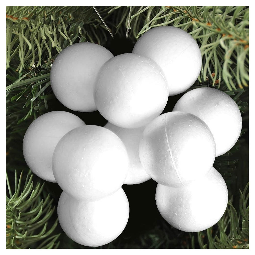 12 STYROPORKUGELN WEIHNACHTSKUGEL PACKUNG 10CM WEIHNACHTSDEKORATION