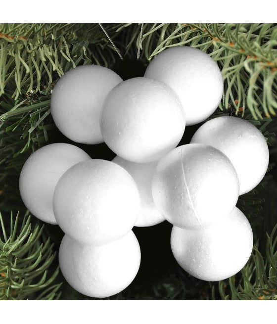 12 STYROPORKUGELN WEIHNACHTSKUGEL PACKUNG 10CM WEIHNACHTSDEKORATION