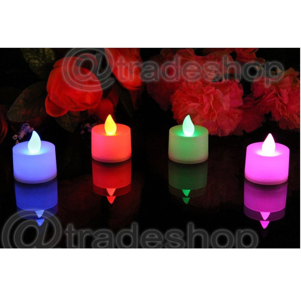 12 stück kerze led kerzen rgb lampe wechseln mehrfarbige leichte batterie inklusive