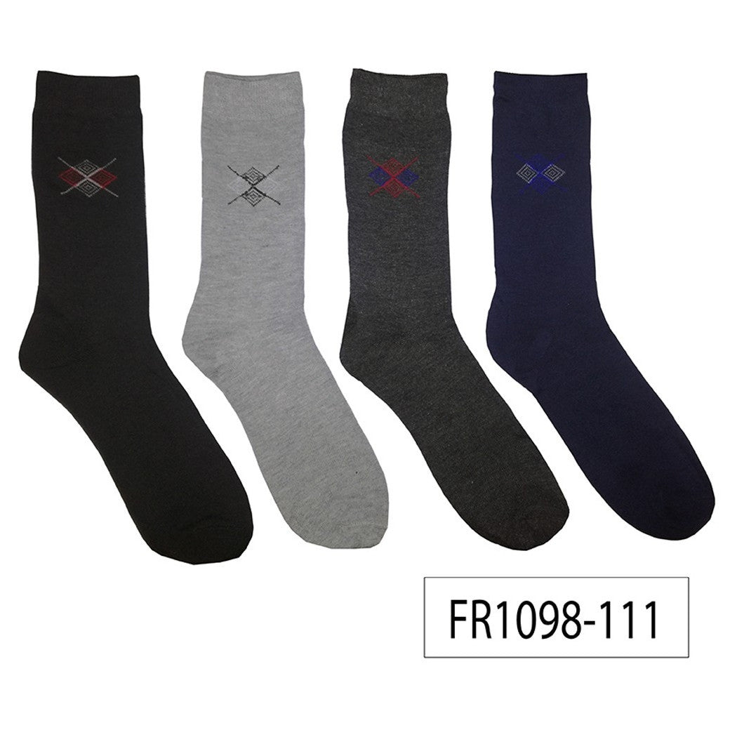 12 PAAR FARBIGE HERREN-BAUMWOLL-HALBSTRÜMPFE FR1098-111