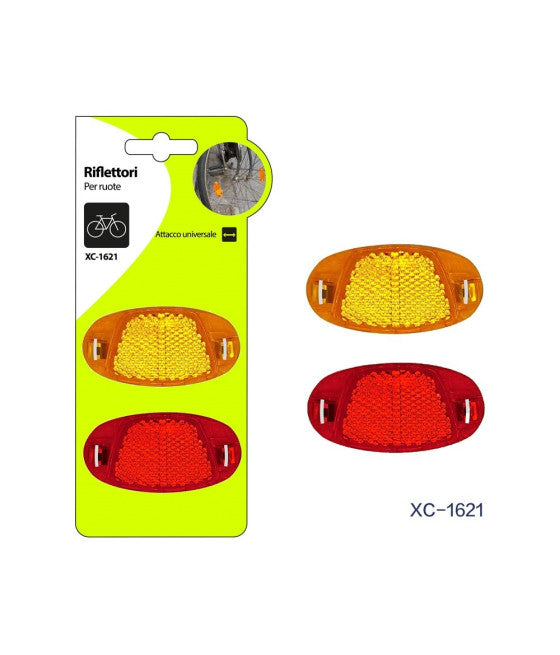 2 OVALE REFLEKTOREN OVALE RÄDER VORNE HINTEN XC-1621