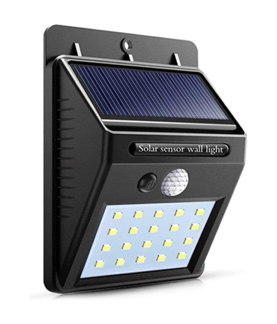 2 X FARO EXTERNAL FOTOVOLTAICO + SENSORE LAMPADA LED