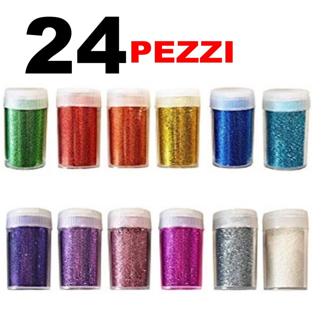 24 FEINKÖRNIGER GLITTER GLITTER DEKORATIONEN WEIHNACHTEN MALEREI HAUS SCHULE HANDWERK