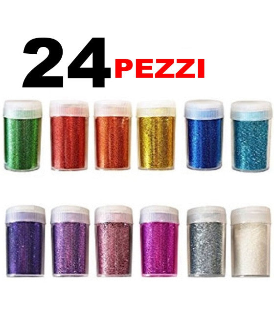 24 FEINKÖRNIGER GLITTER GLITTER DEKORATIONEN WEIHNACHTEN MALEREI HAUS SCHULE HANDWERK