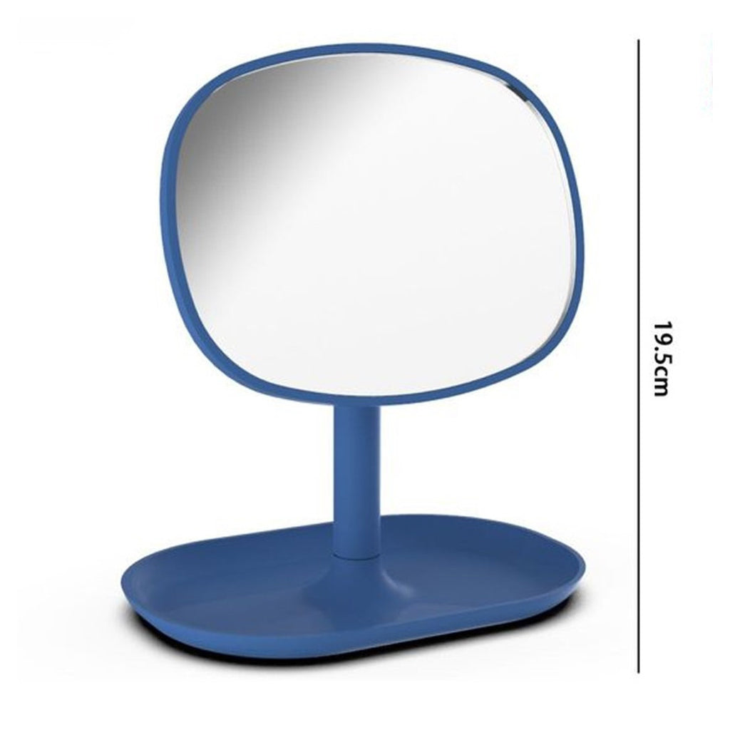19,5CM BLAU TISCH MAKE-UP SPIEGEL NACH HAUSE BAD MÖBEL TABLETT