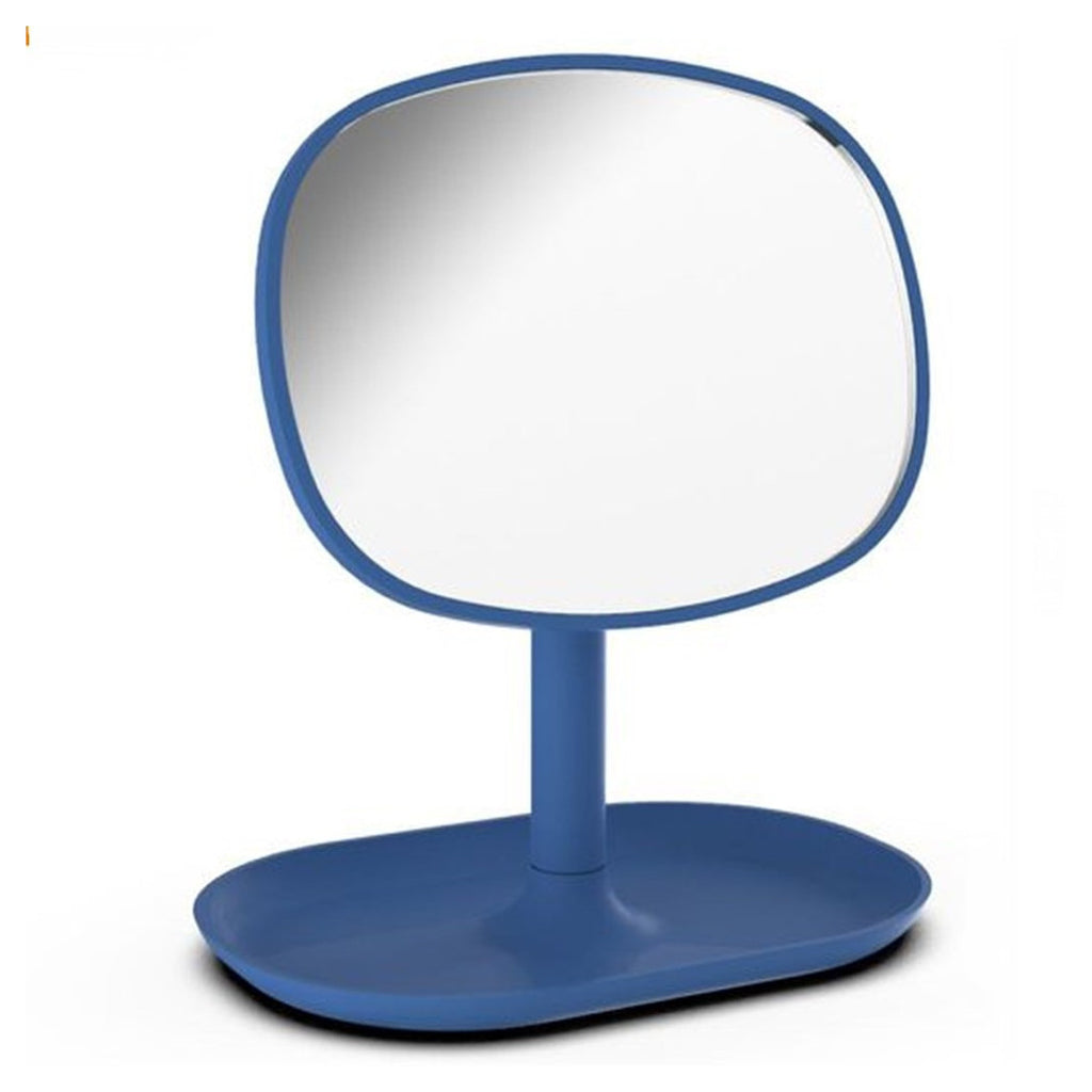 19,5CM BLAU TISCH MAKE-UP SPIEGEL NACH HAUSE BAD MÖBEL TABLETT