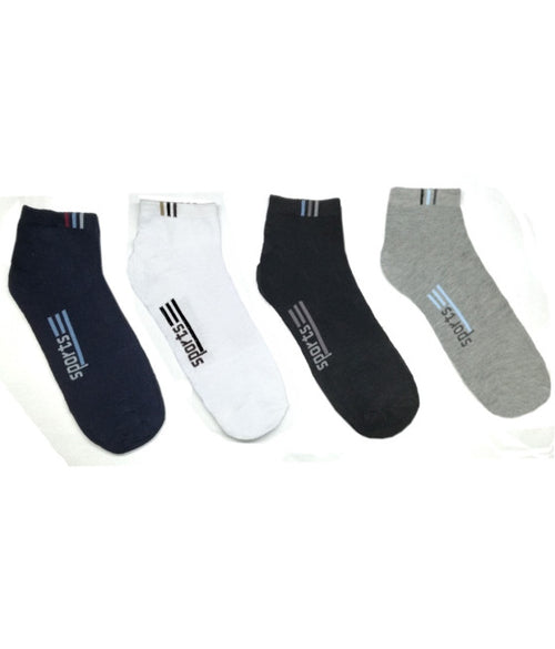 12 PAAR BEQUEME HERRENSOCKEN MIT NIEDRIGEM KRAGEN IN 4 SPORTFARBEN VON 40 BIS 46