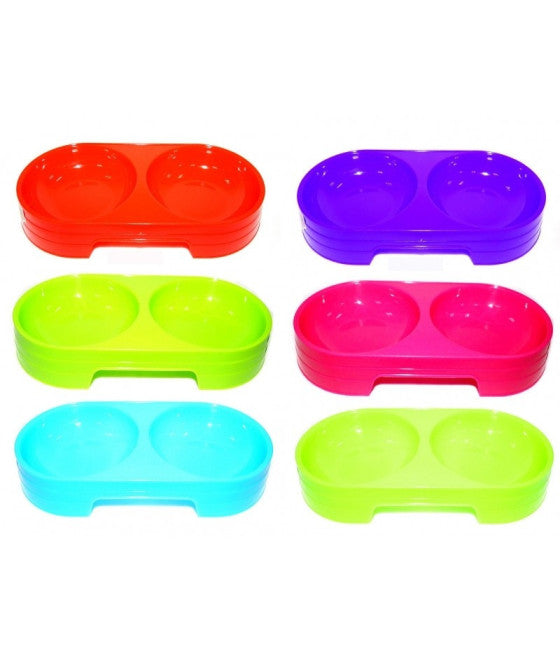 2 KUNSTSTOFFSCHÜSSEL 28x13.5x6.5CM FÜR HUNDE KATZEN HAUSTIERNÄHRUNG WASSER FÜTTERUNG SCHÜSSEL