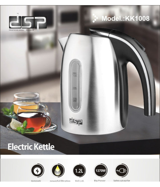 1.2L EDELSTAHL-WASSERKOCHER FÜR TEE UND AUFGÜSSE 1370W