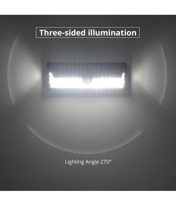 190 LED-SCHEINWERFER MIT SOLARPANEL UND BEWEGUNGSSENSOR 30W DÄMMERUNGSSCHEINWERFER