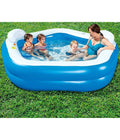 213 X 207 X 69 CM AUFBLASBARES AUFSTELLBECKEN MIT BECHERHALTER-KISSEN