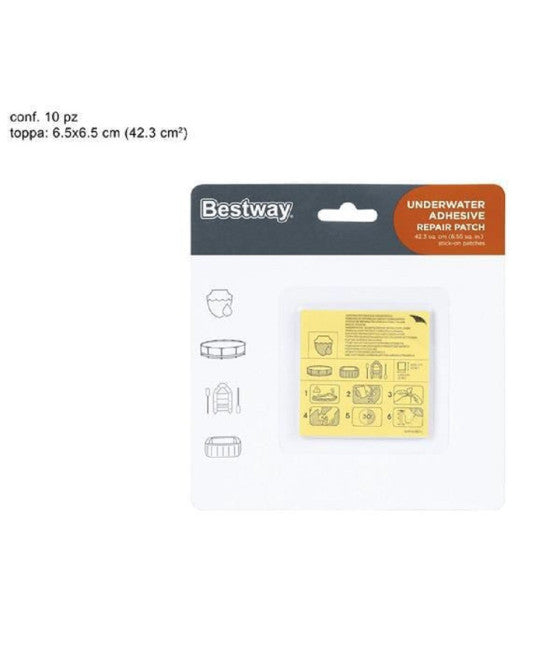10 STÜCK SELBSTKLEBENDE WASSERFESTE POOL-REPARATURPFLASTER 62091