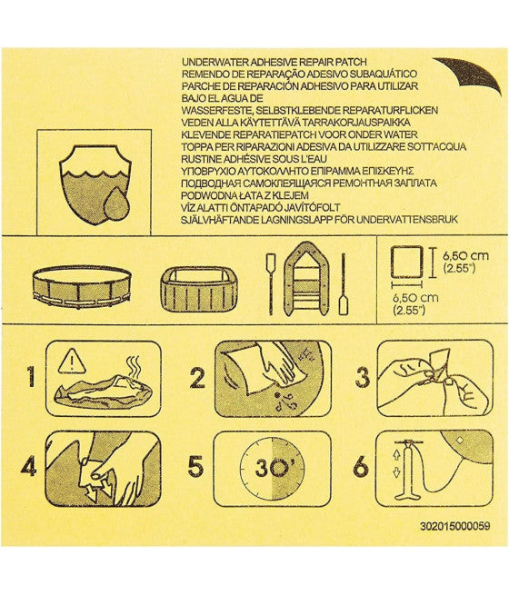 10 STÜCK SELBSTKLEBENDE WASSERFESTE POOL-REPARATURPFLASTER 62091