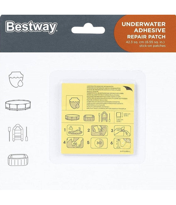 10 STÜCK SELBSTKLEBENDE WASSERFESTE POOL-REPARATURPFLASTER 62091