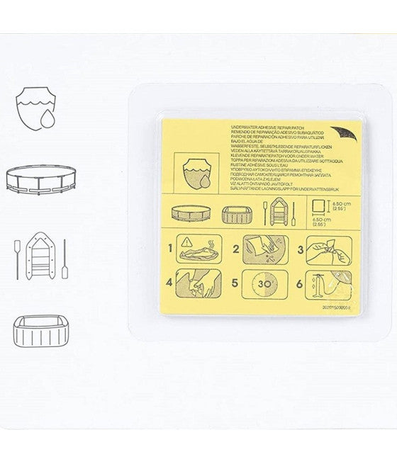 10 STÜCK SELBSTKLEBENDE WASSERFESTE POOL-REPARATURPFLASTER 62091