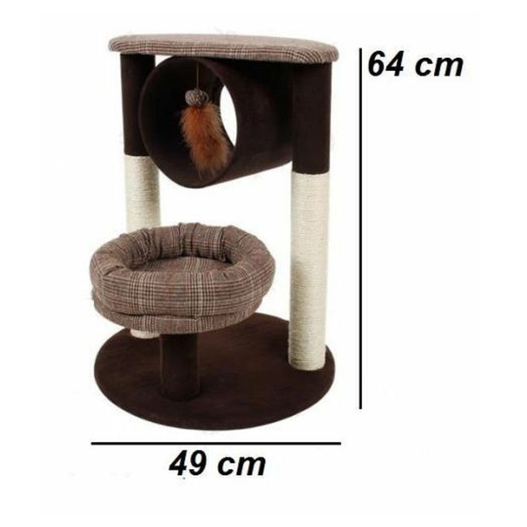 2-BAUM-KATZENKRATZBAUM STABILER 2 SOCKEL RUHETUNNEL KATZENSPIEL