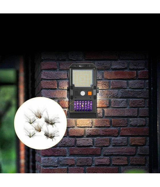 128 SMD LED SOLAR GARTENLICHTLAMPE MIT MOSKITONETZ