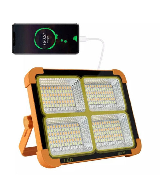 120 W NOTLICHTLEUCHTE TRAGBAR WIEDERAUFLADBAR SOLARPANEL USB