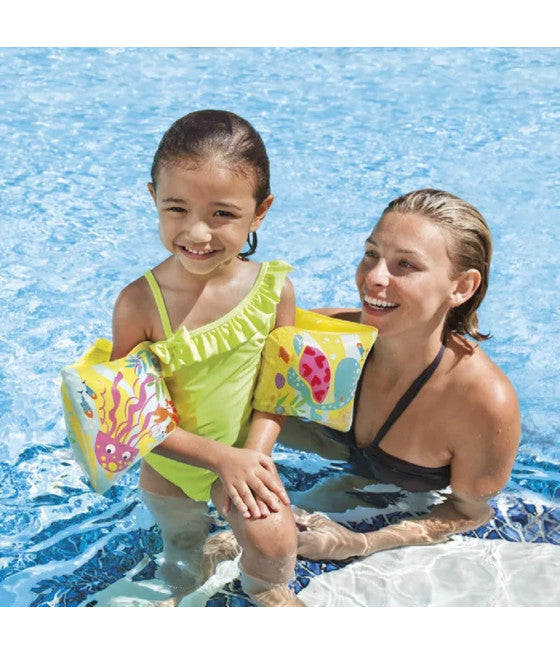 23X15 CM AUFBLASBARES KINDERSCHWIMMBECKEN MIT MEERESBODEN ARMLEHNEN 56666