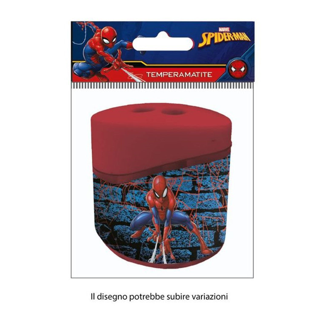 2-Loch-Oval-Bleistiftspitzer mit Spiderman-Tank-Kinder 960481