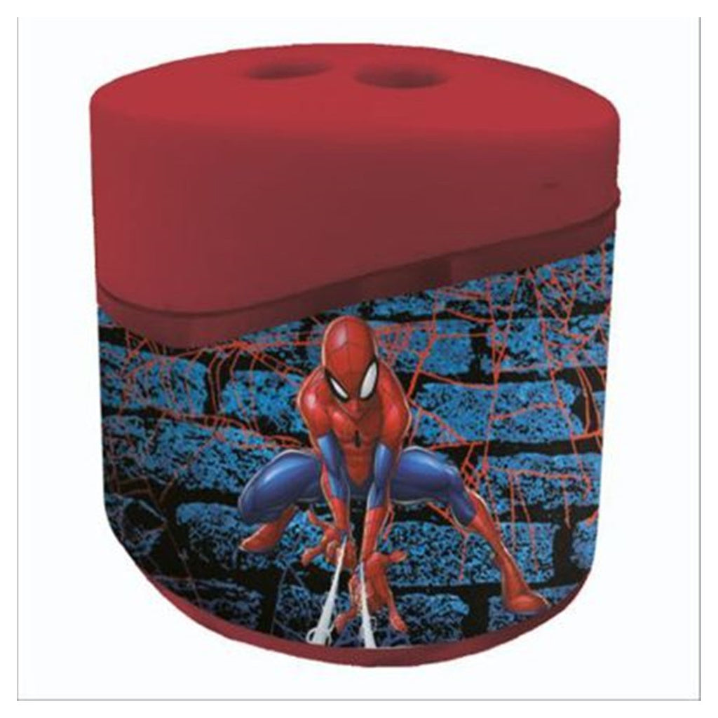 2-Loch-Oval-Bleistiftspitzer mit Spiderman-Tank-Kinder 960481