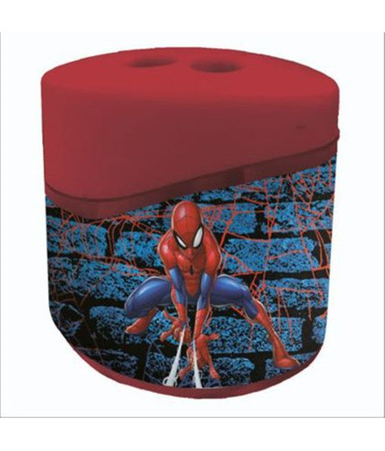 2-Loch-Oval-Bleistiftspitzer mit Spiderman-Tank-Kinder 960481