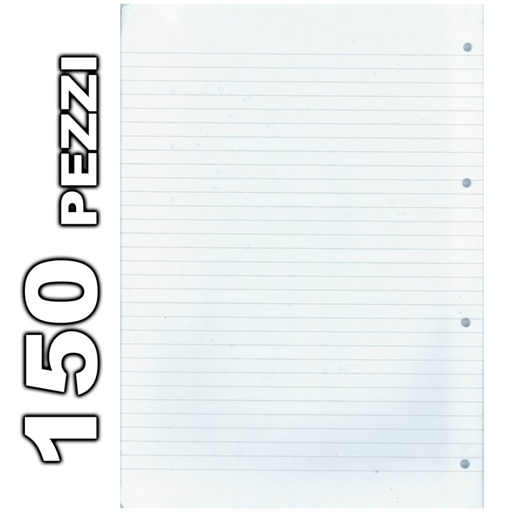 150 PERFORIERTE BLÄTTER FÜR RINGED A4 NOTEBOOKS 1R 60gr SCHOOL OFFICE