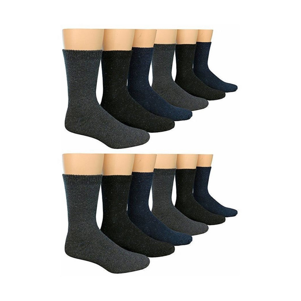 12 PAIA CALZE CALZINI UOMO A METà POLPACCIO CALDO COTONE MISTO COLORE TG 40/46