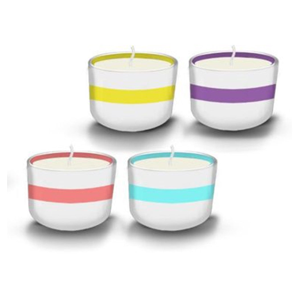 12pc Zitronengrance Kerze 90gr Keramikfarbige Reihe Insektenabweisend