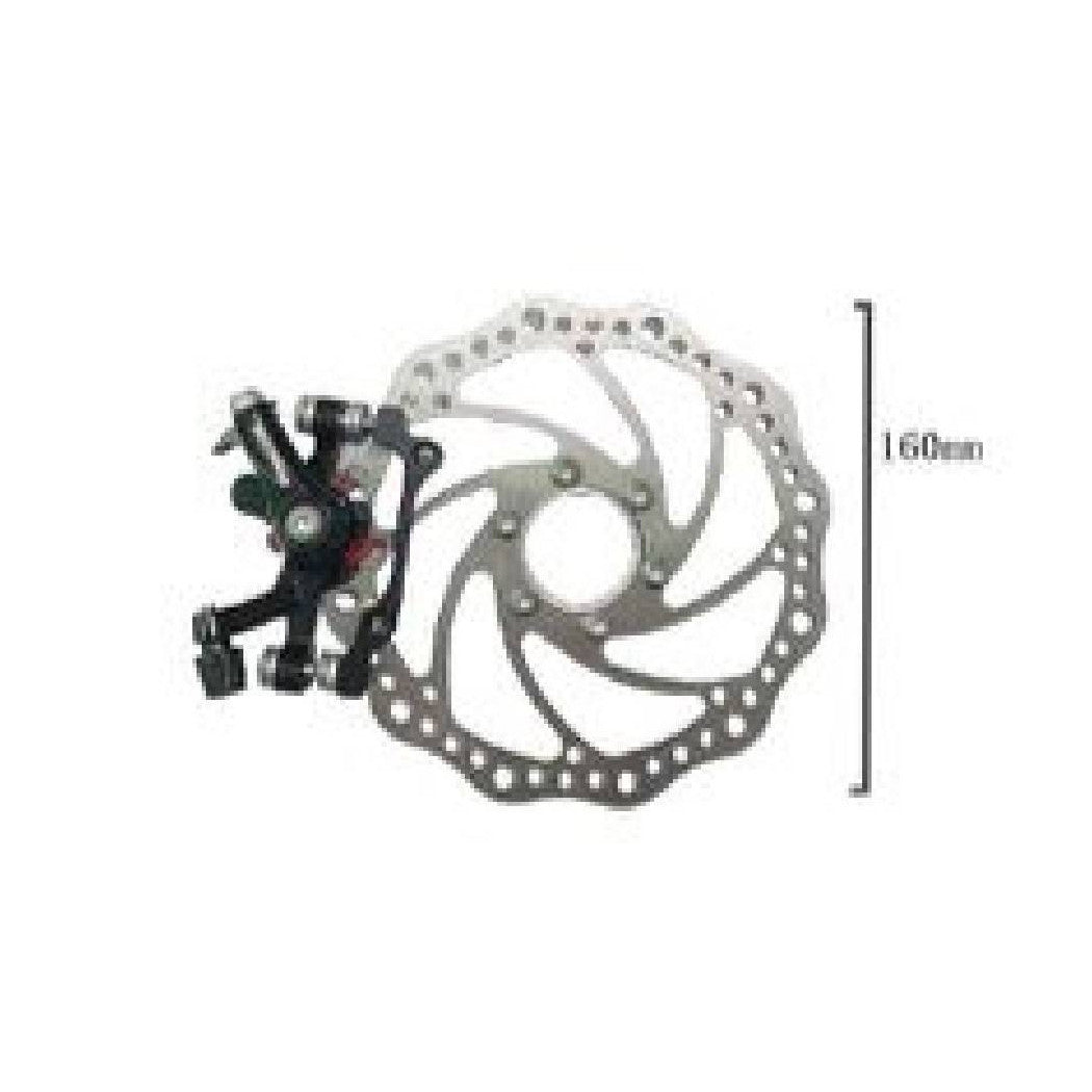 16 CM SCHEIBENBREMSSET MIT MECHANISCHEM BREMSSATTEL FÜR FAHRRAD ZX-9918