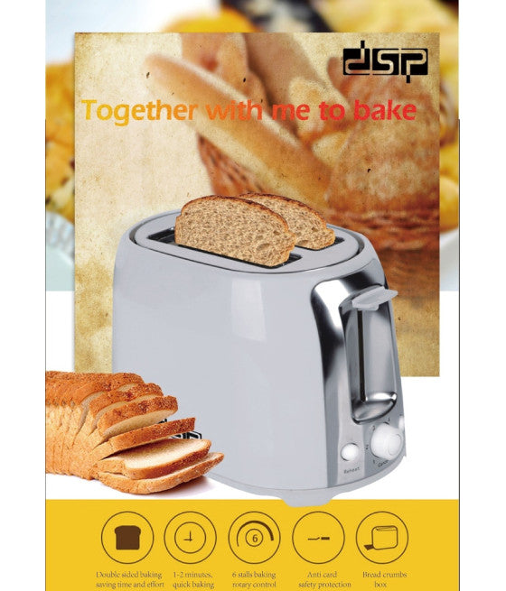 2-SCHEIBEN-TOASTER 750 W 6 STUFEN AUFTAUFUNKTION TOAST WEISS