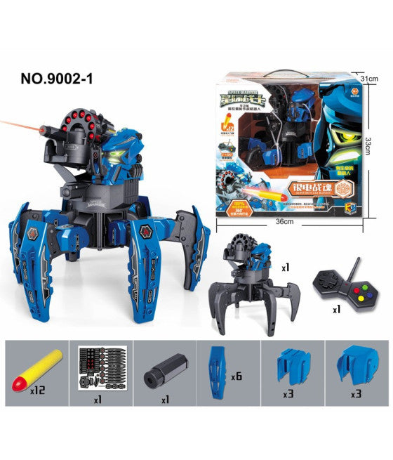 2.4GHZ DRAHTLOSER FERNGESTEUERTER ROBOTER RAUM SPINNE SPIELZEUG Q-9006